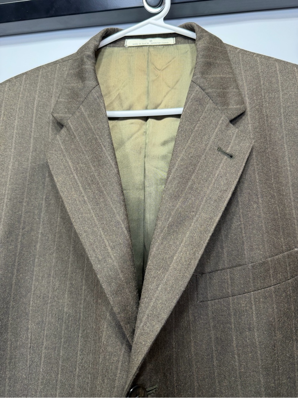 Joseph Abboud Nordstrom pinstripe wool blazer Size 42R Possible Women's XL - Picture 8 of 14
